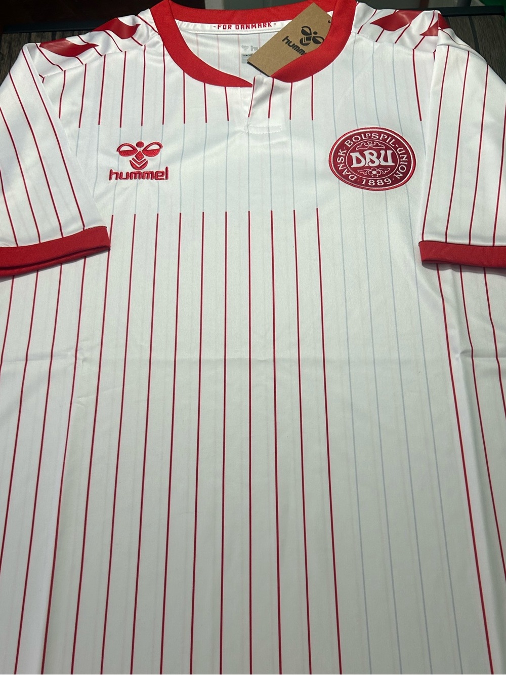 Hummel brand DENMARK NATIONAL team Men's World Cup JERSEY M,L,XL,2X New w tags